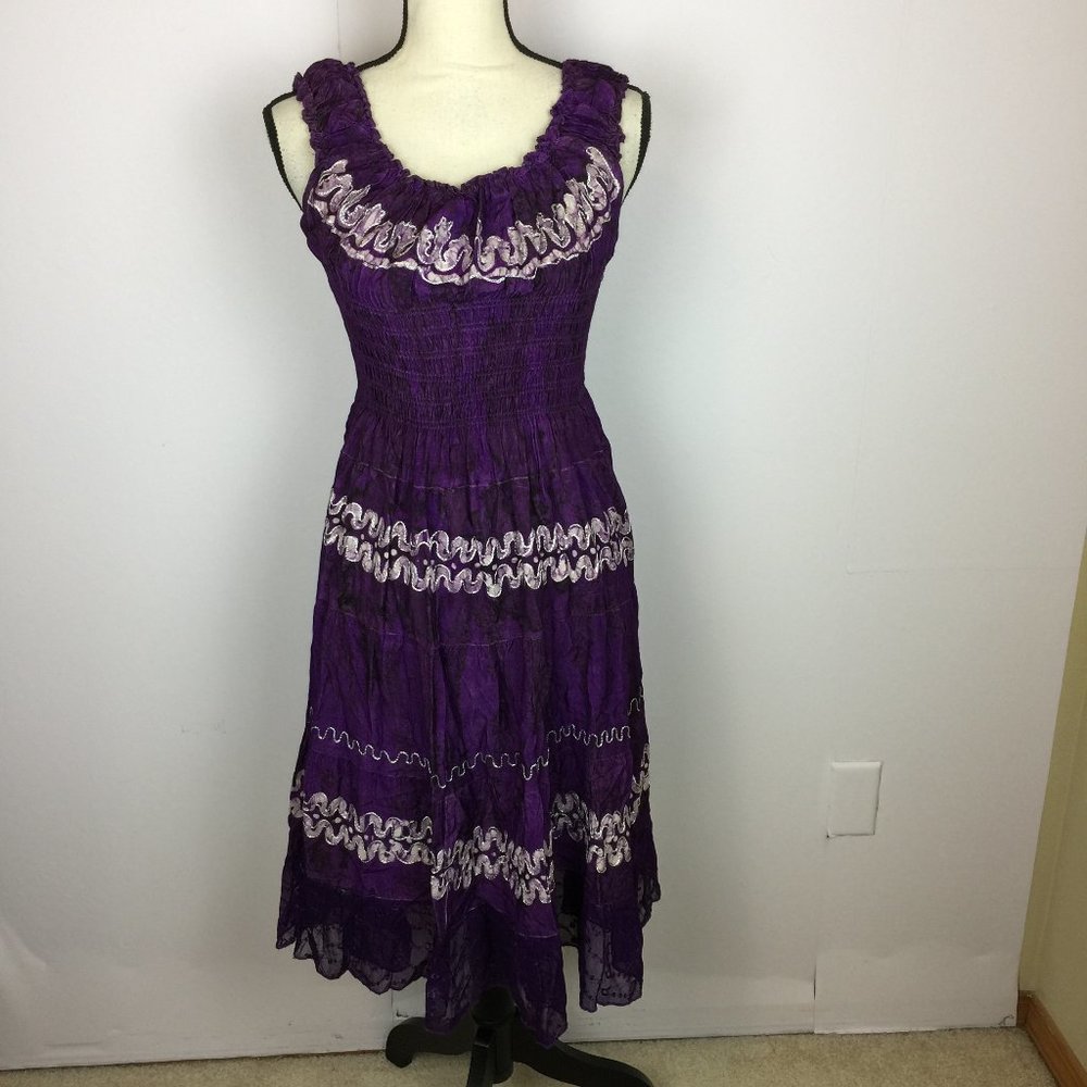 NEW!! Advance Apparels Dress Womens Free Size S/M Womans Purple Sleeveless